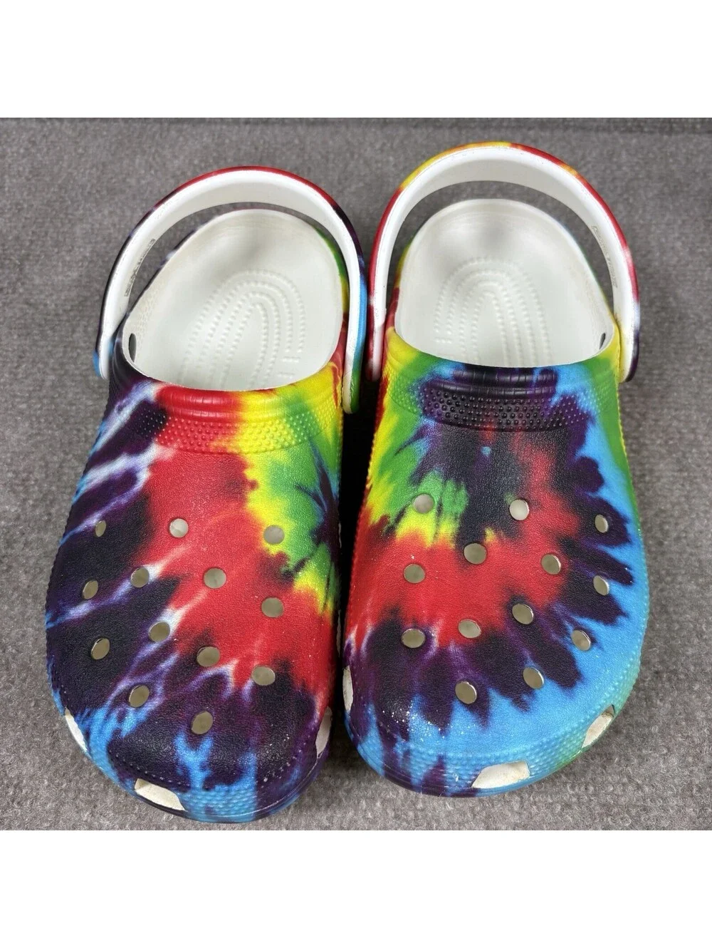 Crocs Classic Tie Dye Clogs Men's 6 Womens 8 Outdoor Gardening Comfort